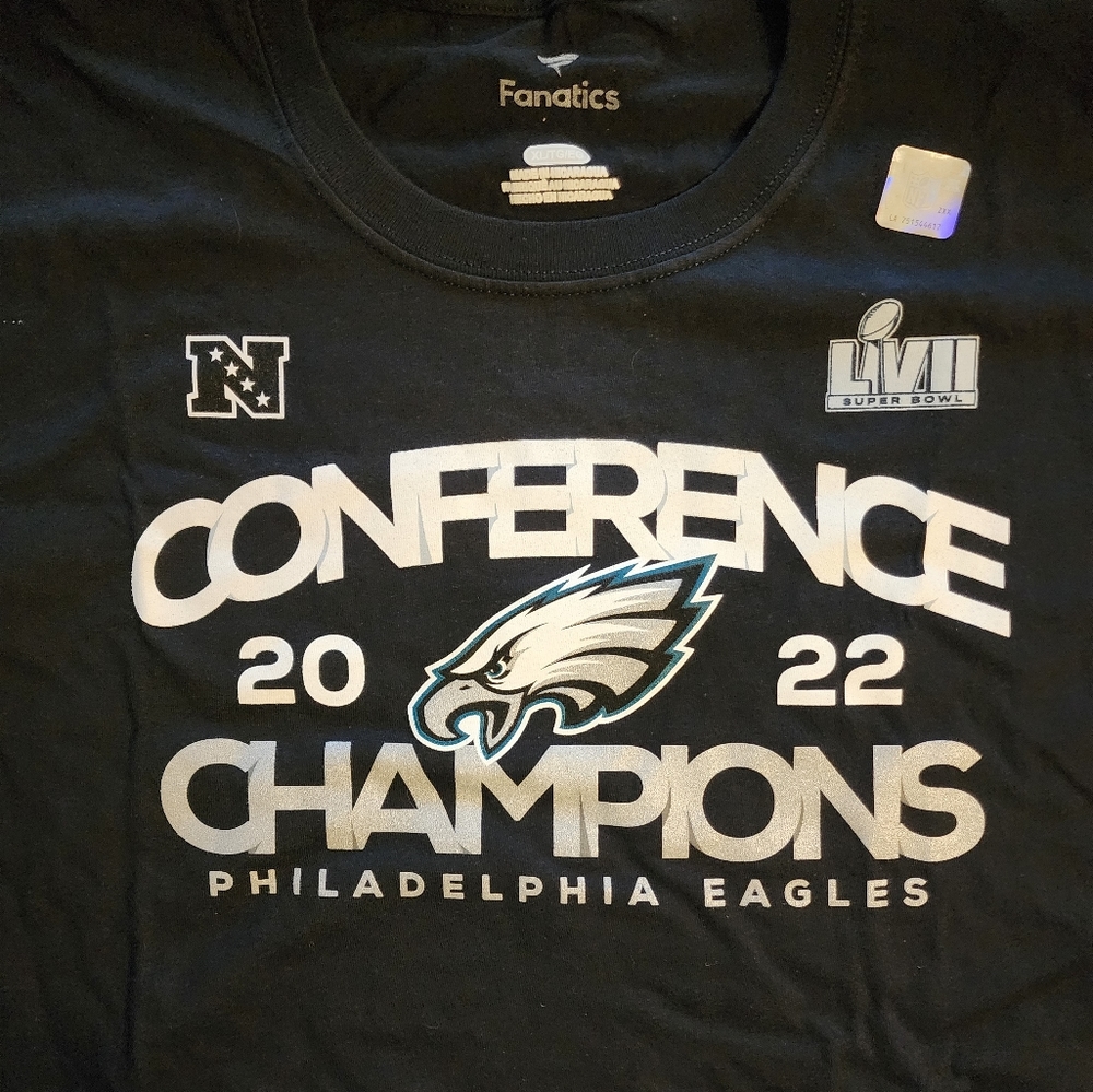 NWT Philadelphia Eagles black long sleeve t-shirt Size XL cotton from Fanatics